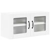 vidaXL Arm&aacute;rio de Vidro de Parede LUCCA Branco 80 x 31 x 40 cm