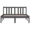 vidaXL Estrutura de cama 120x200 cm madeira maci&ccedil;a cinzento
