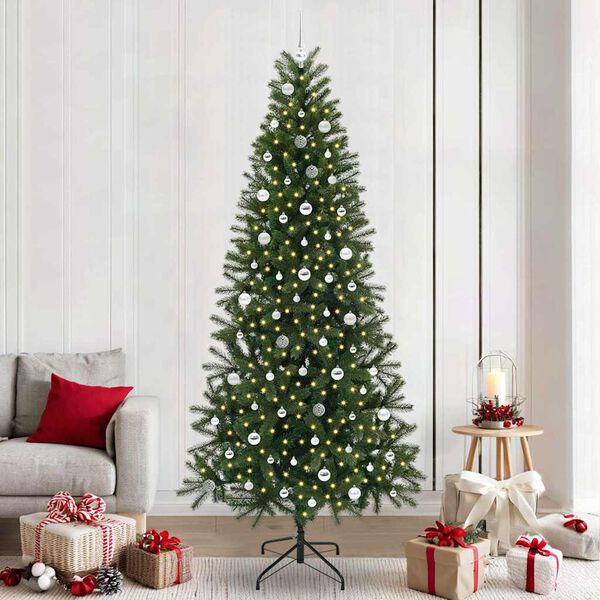 vidaXL &Aacute;rvore de Natal Artificial com 300 LEDs Verde 240 cm PE e PVC