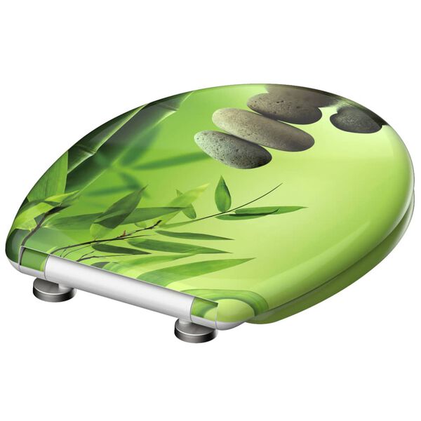 SCH&Uuml;TTE Assento sanita c/ fecho suave GREEN GARDEN duroplast estampado