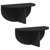 vidaXL Prateleira de Parede 2 pcs Preto 38 x 19 x 19 cm