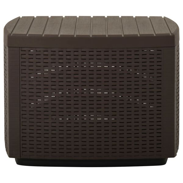 vidaXL Mesa de jardim 53x53x40 cm plástico moca