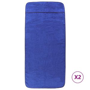 vidaXL Toalhas de praia 2 pcs 60x135 cm tecido 400 GSM azul real