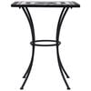 vidaXL Mesa bistrô em mosaico 60 cm cerâmica preto e branco