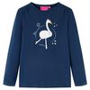 vidaXL T-shirt de manga comprida para crian&ccedil;a azul-marinho 116