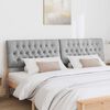 vidaXL Cabeceira estofada Cinzento-claro 200 cm