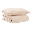 vidaXL Conjunto de Edredom 2 unid. 135 x 200 cm Inverno 350 gsm Bege