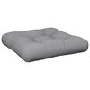 vidaXL Almofad&atilde;o p/ sof&aacute; paletes 60x60x12 cm tecido cinzento