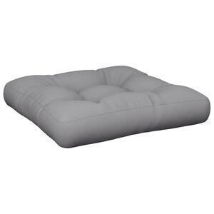 vidaXL Almofad&atilde;o p/ sof&aacute; paletes 60x60x12 cm tecido cinzento