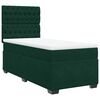 vidaXL Cama com molas/colch&atilde;o 80x200 cm veludo verde-escuro