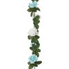 vidaXL Grinaldas de flores de Natal 6 pcs 240 cm azul e branco