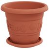 vidaXL Vasos de Plantas 24 pcs Vermelho Tijolo &Oslash; 26 x 21.5 cm Pl&aacute;stico