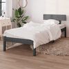 vidaXL Estrutura de cama solteiro 90x190 cm pinho maciço cinza