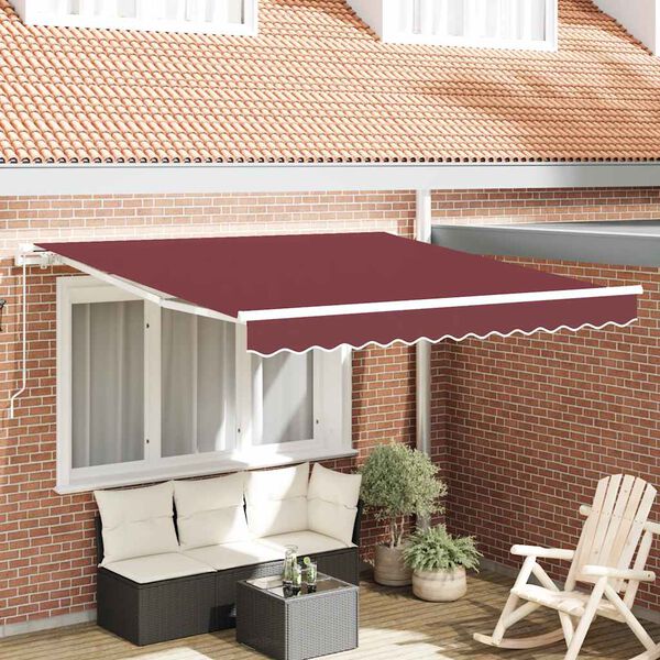vidaXL Toldo retr&aacute;til manual 300x250 cm bord&ocirc;
