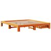 vidaXL Cama sem colch&atilde;o 200x200 cm pinho maci&ccedil;o castanho-mel