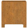 vidaXL Vaso/floreira com pernas 30x30x30 cm aço corten cor enferrujado