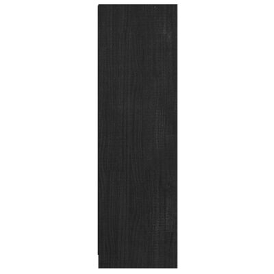 vidaXL Estante/divisória 36x33x110 cm madeira de pinho maciça preto