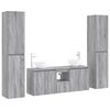 vidaXL Conjunto de M&oacute;veis para Banheiro 5 unid. Sonoma cinzento
