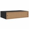 vidaXL Prateleiras de parede com gavetas 2 pcs MDF 40x23,5x10 cm preto