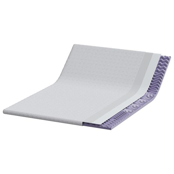 vidaXL Topper de Colch&atilde;o Branco 140 x 190 cm Tecido Jacquard