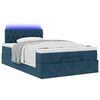 vidaXL Estrutura cama otomana colch&atilde;o 120x200cm veludo azul escuro