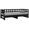 820736 vidaXL Sof&aacute;-cama de puxar 2x(90x200) cm pinho maci&ccedil;o preto
