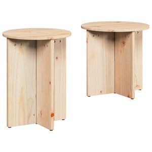 vidaXL Mesa de centro 2 pcs Natural