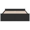 vidaXL Estrutura de cama c/ gavetas 160x200 cm derivados madeira preto