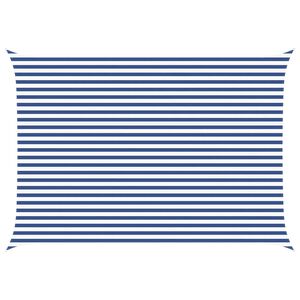 vidaXL Vela de sombra solar Azul e Branco 5 &times; 3,5 m