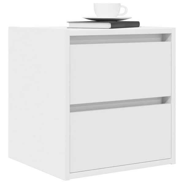 vidaXL Mesa de cabeceira de parede 38x34x40 cm branco
