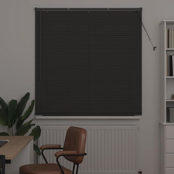 vidaXL Persianas venecianas Manual Cinza Escuro 175 x 130 cm Alum&iacute;nio