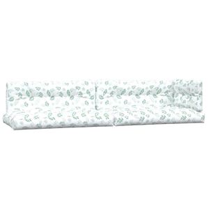 vidaXL Almofad&otilde;es p/ paletes 2 pcs tecido padr&atilde;o de folhas