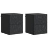 vidaXL Gabinete de Canto Montado na Parede 2 unid. Preto