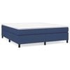 vidaXL Estrutura de cama com molas 180x200 cm tecido azul