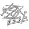 vidaXL Parafusos para M&oacute;veis 12 unid. Prateado M6 x 85 mm A&ccedil;o