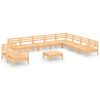 vidaXL 11 pcs conjunto lounge de jardim pinho maci&ccedil;o