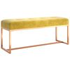 vidaXL Banco 110x36x45 cm veludo amarelo-mostarda