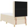 vidaXL Cama Box com colch&atilde;o com cabeceira Creme 80 x 200 cm tecido