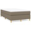 vidaXL Cama boxspring c/ colch&atilde;o 120x190cm tecido castanho-acinzentado
