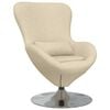 vidaXL Cadeira ovo Creme 63 x 73 x 90 cm tecido
