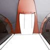 vidaXL Tenda familiar c&uacute;pula para 6 pessoas imperme&aacute;vel cinza/laranja