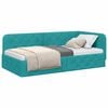 vidaXL Estrutura de Cama de Canto Turquesa 90 x 200 cm Veludo