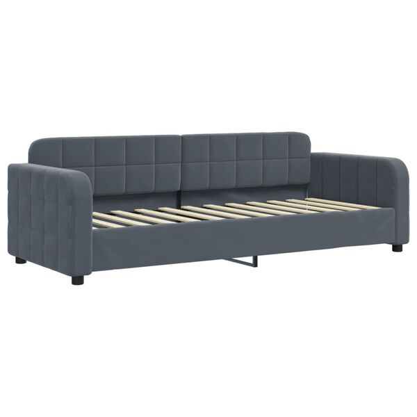 vidaXL Sof&aacute;-cama 80x200 cm veludo cinzento-escuro