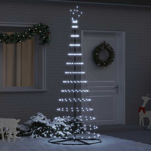 vidaXL &Aacute;rvore de Natal LED com 295 LEDs Branco frio 250 cm Metal