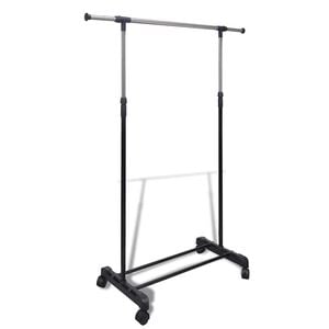 vidaXL Cabide para roupas ajust&aacute;vel 4 rodas 1 var&atilde;o