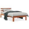 vidaXL Cama sem colch&atilde;o 75x190 cm madeira de pinho maci&ccedil;a castanho-mel