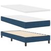 vidaXL Cama Box com colch&atilde;o com cabeceira Azul 90 x 200 cm tecido