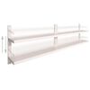 vidaXL Prateleiras de parede suspensas 2 pcs 300x30 cm a&ccedil;o inoxid&aacute;vel