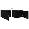 vidaXL Buffet 3 pcs Carvalho Preto