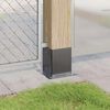 vidaXL Bases de coluna quadradas 4 pe&ccedil;as 121x121mm a&ccedil;o revestido a p&oacute;